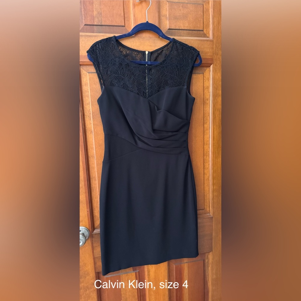 Calvin Klein Black Sleeveless Mini Dress - Size 4